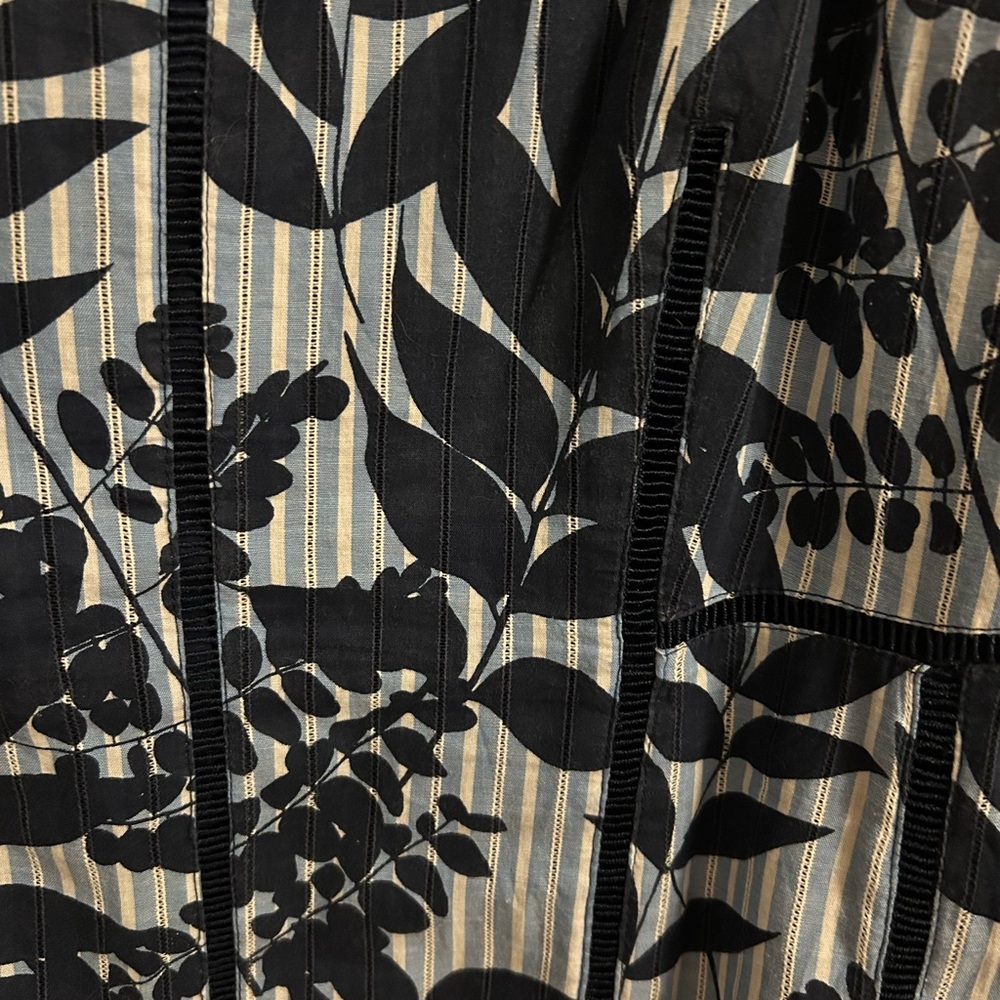 Banana Republic Navy and White Leaf-Print Backless Slip Dress - Picture 5 of 7